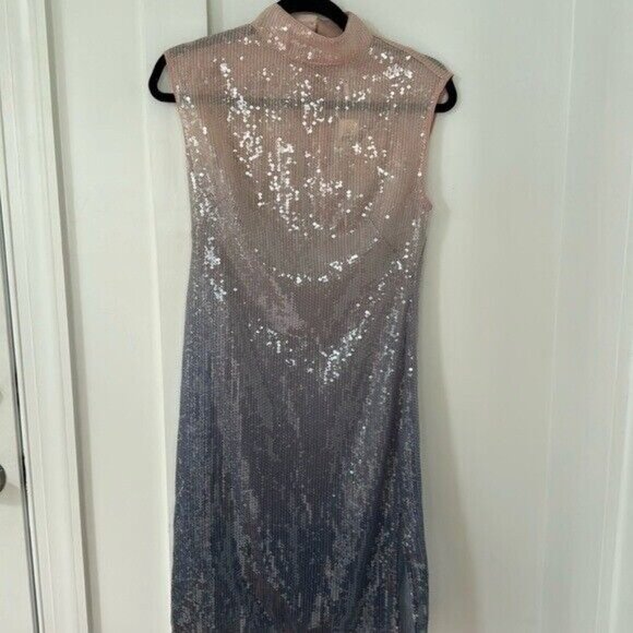 NWT Anthropologie Ombré Sequin Dress Size 2P - Picture 6 of 16